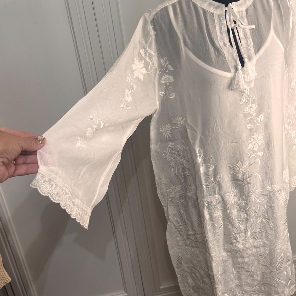 Johnny Was White Ankah Dress Slip C33625-9 XL - Picture 6 of 9